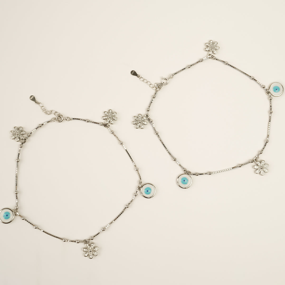 Bloom & Charm Evil Eye Anklets