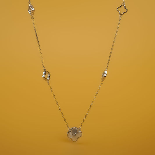 Flower Loop Necklace | 925 Silver