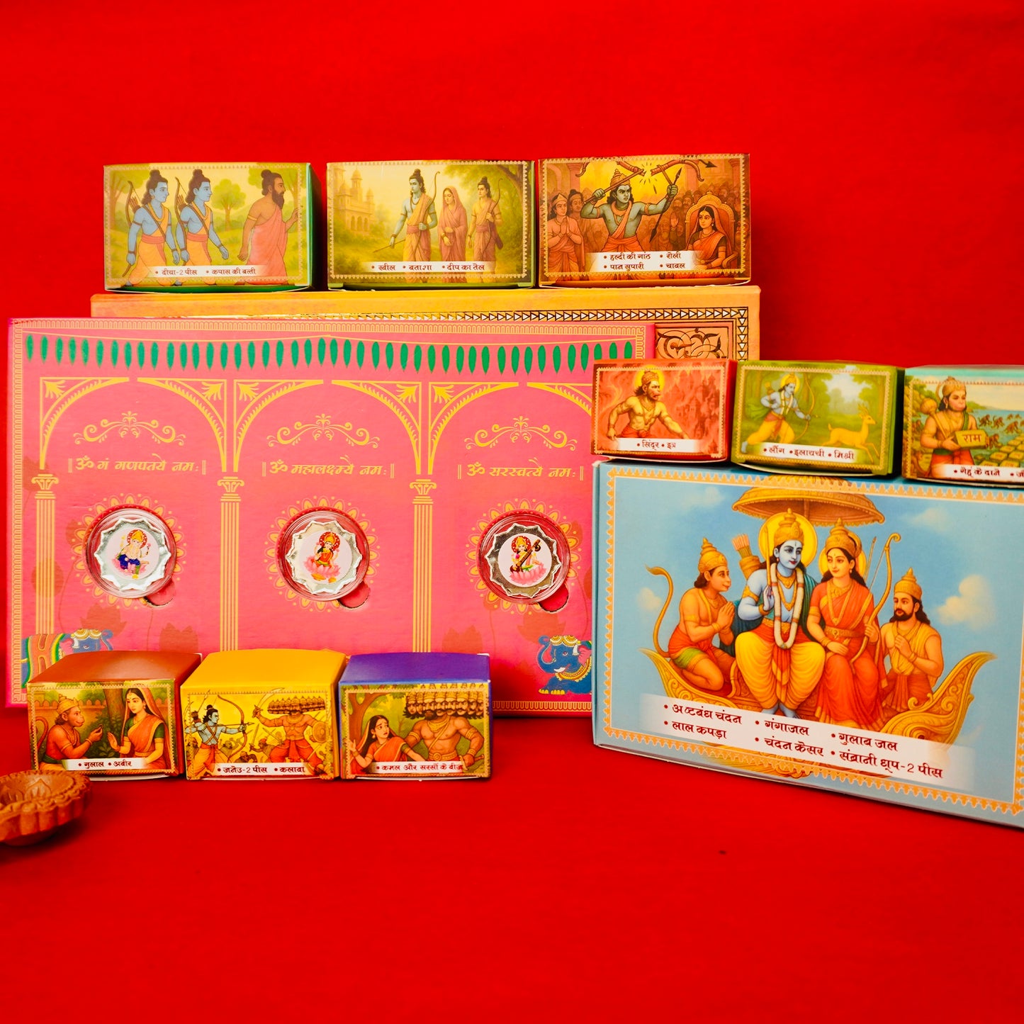 Subh Diwali Musical Gift Box with Pure Silver Coins(6g)And Puja Experience