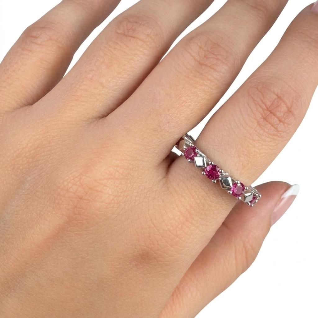 Blush Halo  Eternity Band