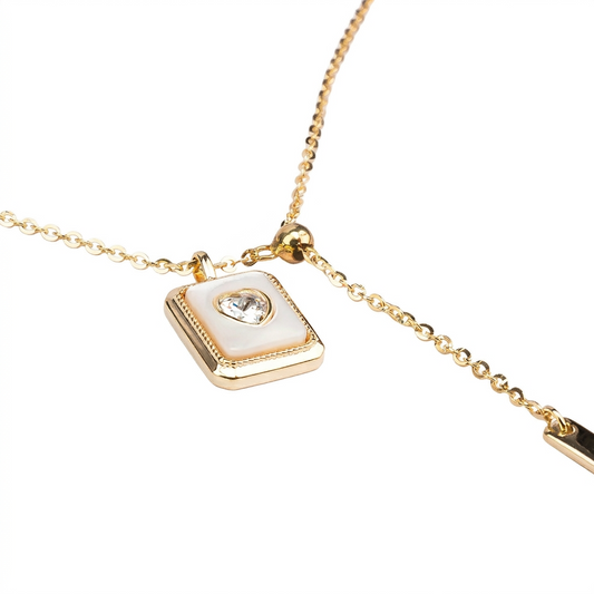 Heart Drop Necklace Set