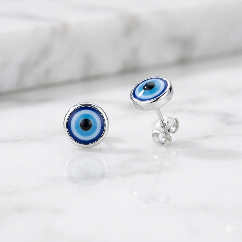 Evil Eye Mini Earrings Pure 925 Silver