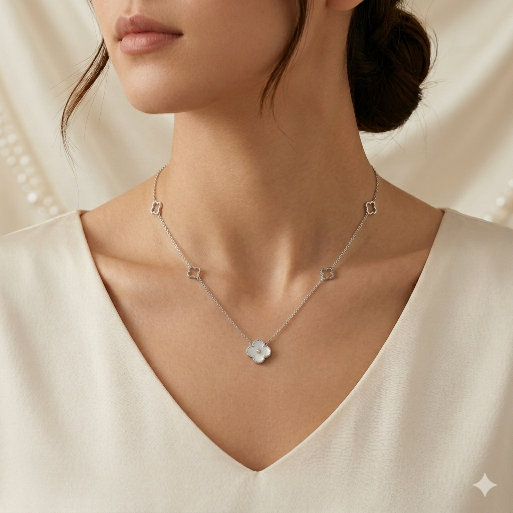 Flower Loop Necklace | 925 Silver