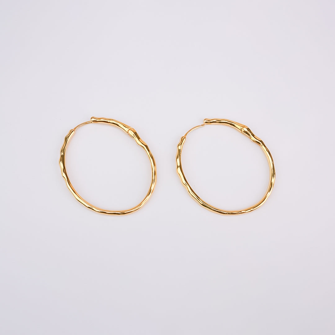 Chunky Gold 925 Silver Hoops