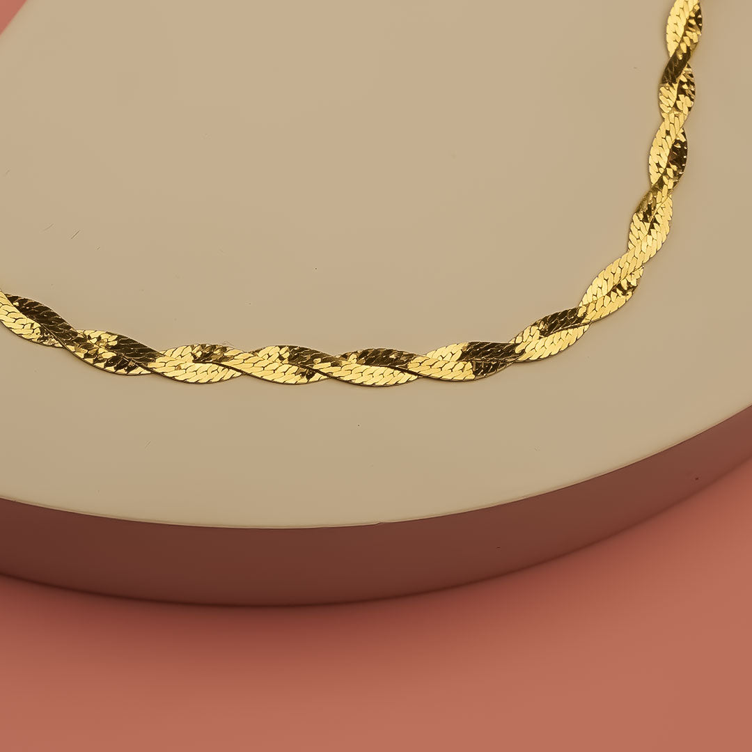 925 Golden Italian Dual Shine Chain