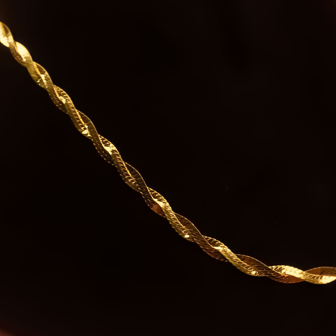 925 Golden Italian Dual Shine Chain