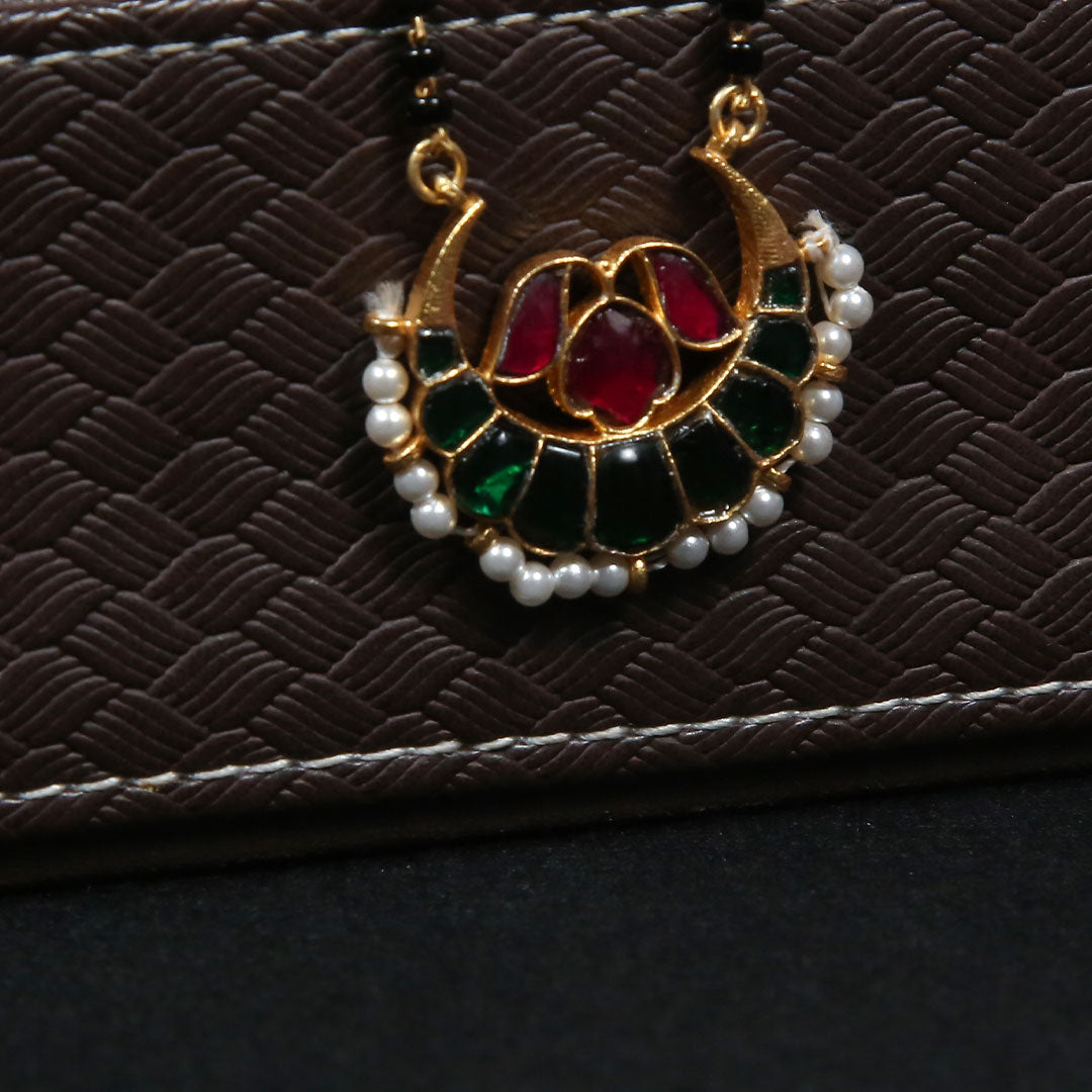 Gold Plated Lotus Silver Mangalsutra Pure 925 Silver