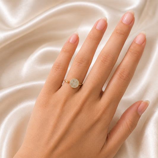 Golden Smile Adjustable Ring