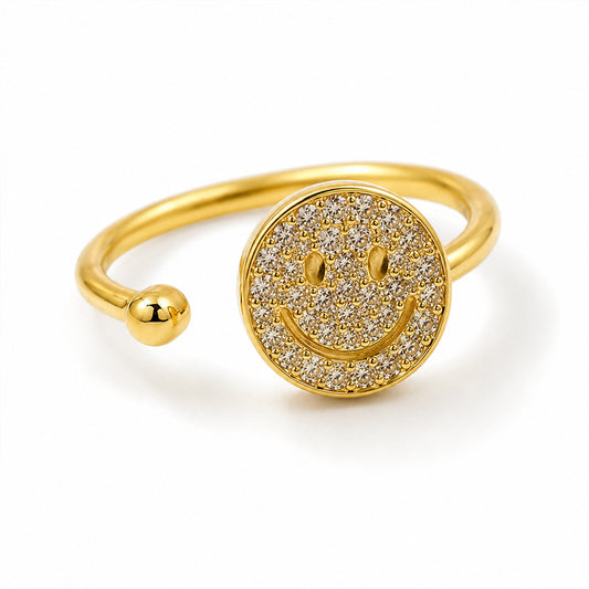 Golden Smile Adjustable Ring