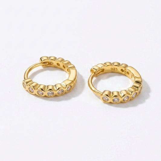 Pavé Crystal Huggie Hoops