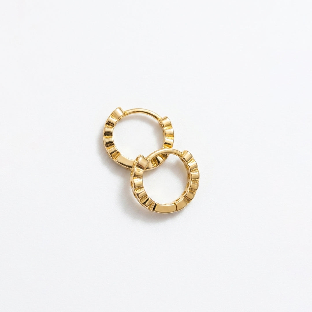Bezel Crystal Hoops