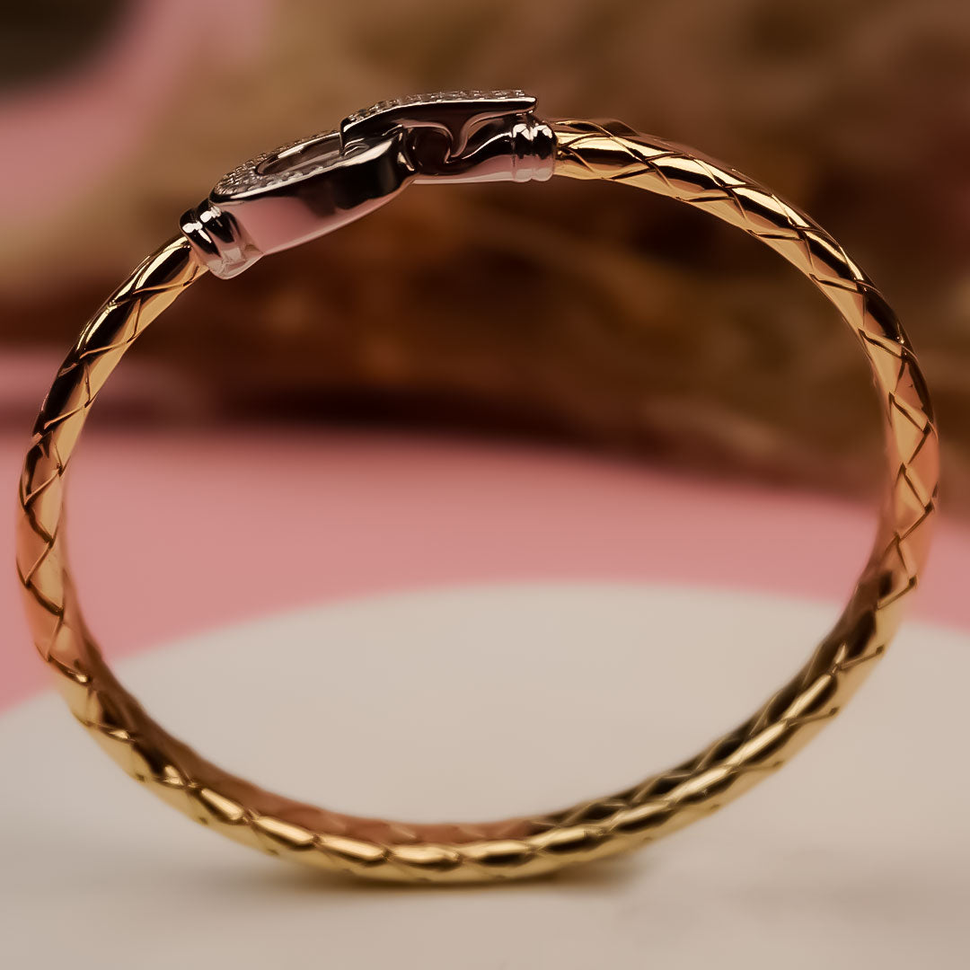 Golden Braided 925 Silver Bracelet