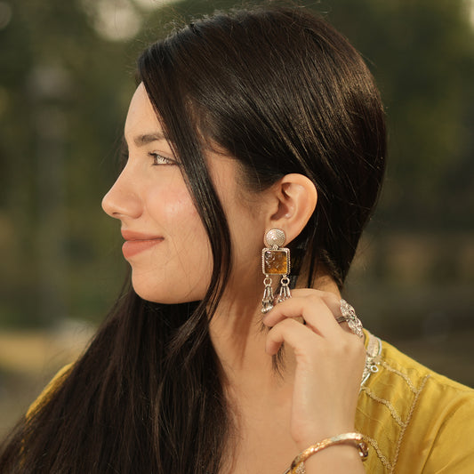 Golden Glow Pure 925 Silver Jhumkis