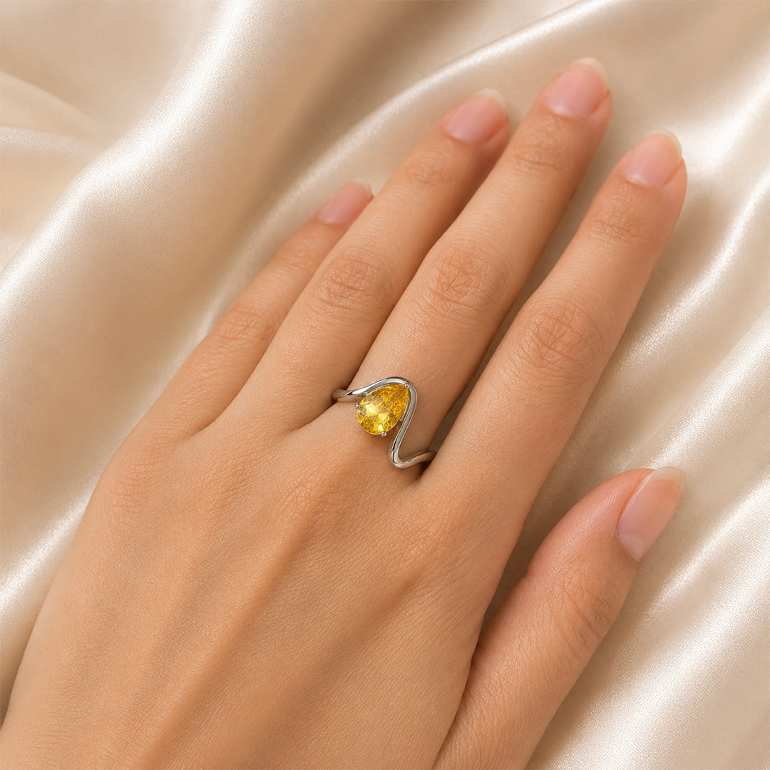 Golden Pearl Adjustable Ring