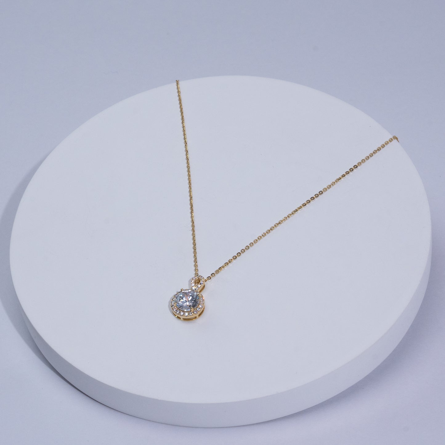 Golden Solitaire Necklace