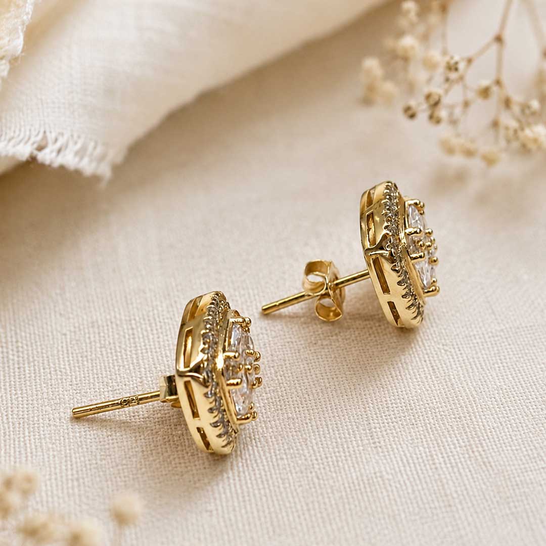 Golden Solitaire Studs