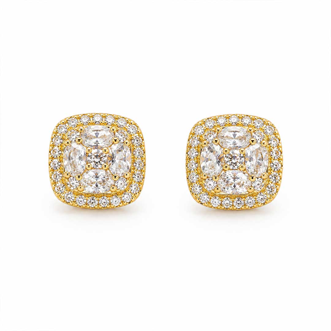 Golden Solitaire Studs