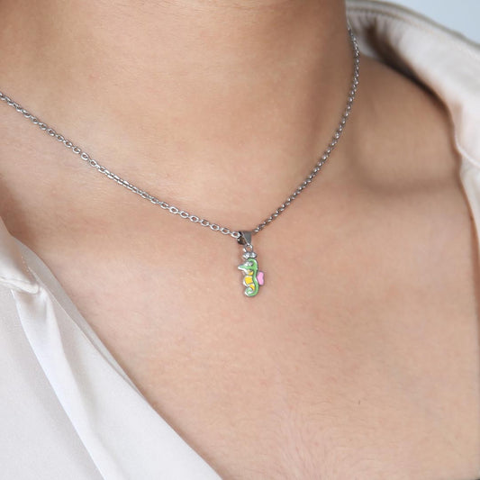 Green Dragon Pendant Pure 925 Silver