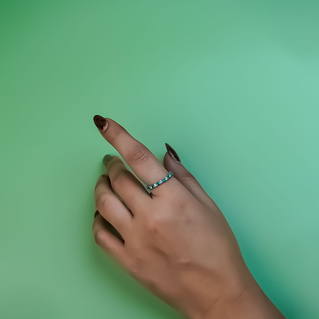 EverGreen Stone Eternity Band