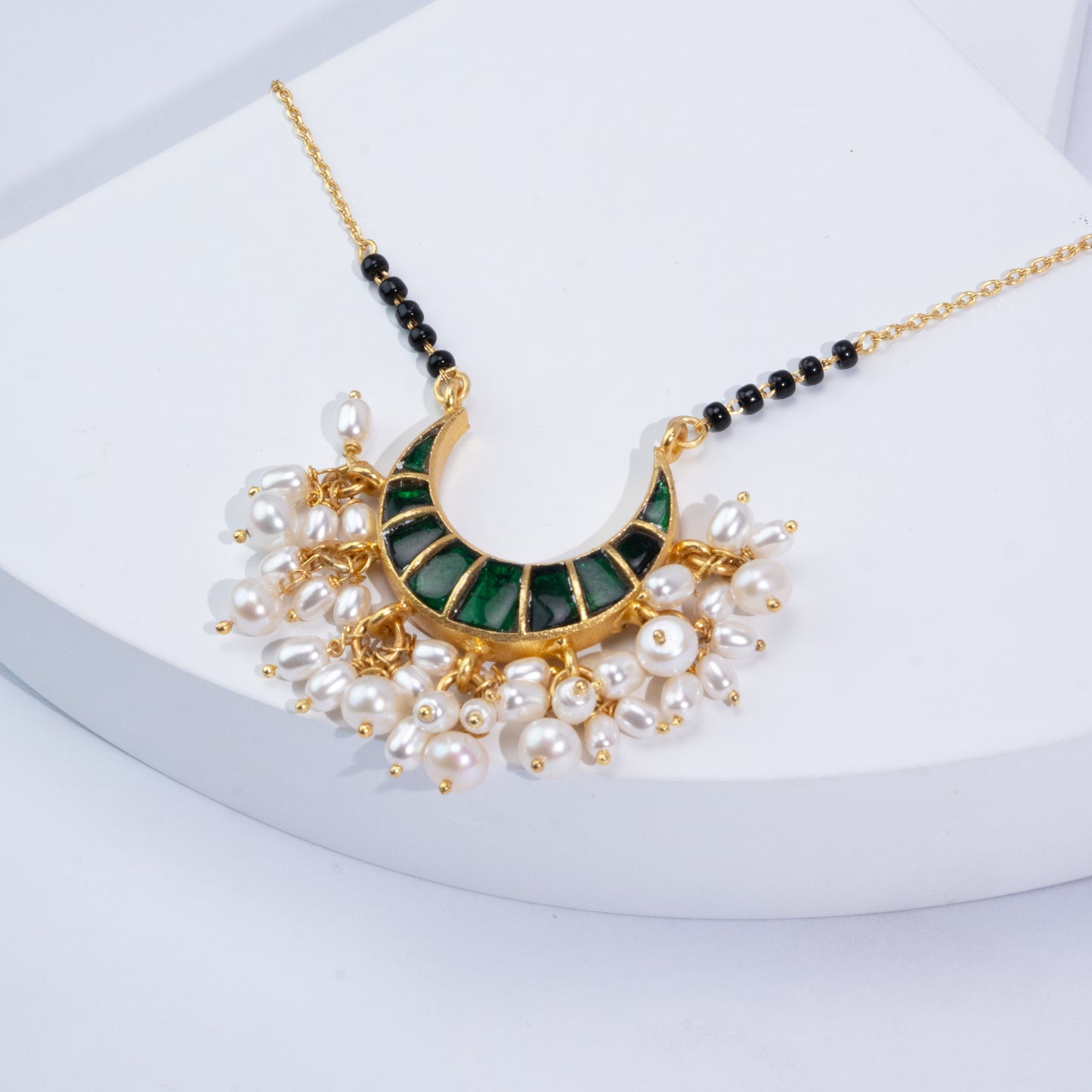 Emerald Grace 925 Silver Pearl Mangalsutra