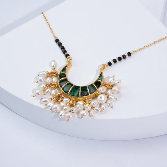 Emerald Grace 925 Silver Pearl Mangalsutra