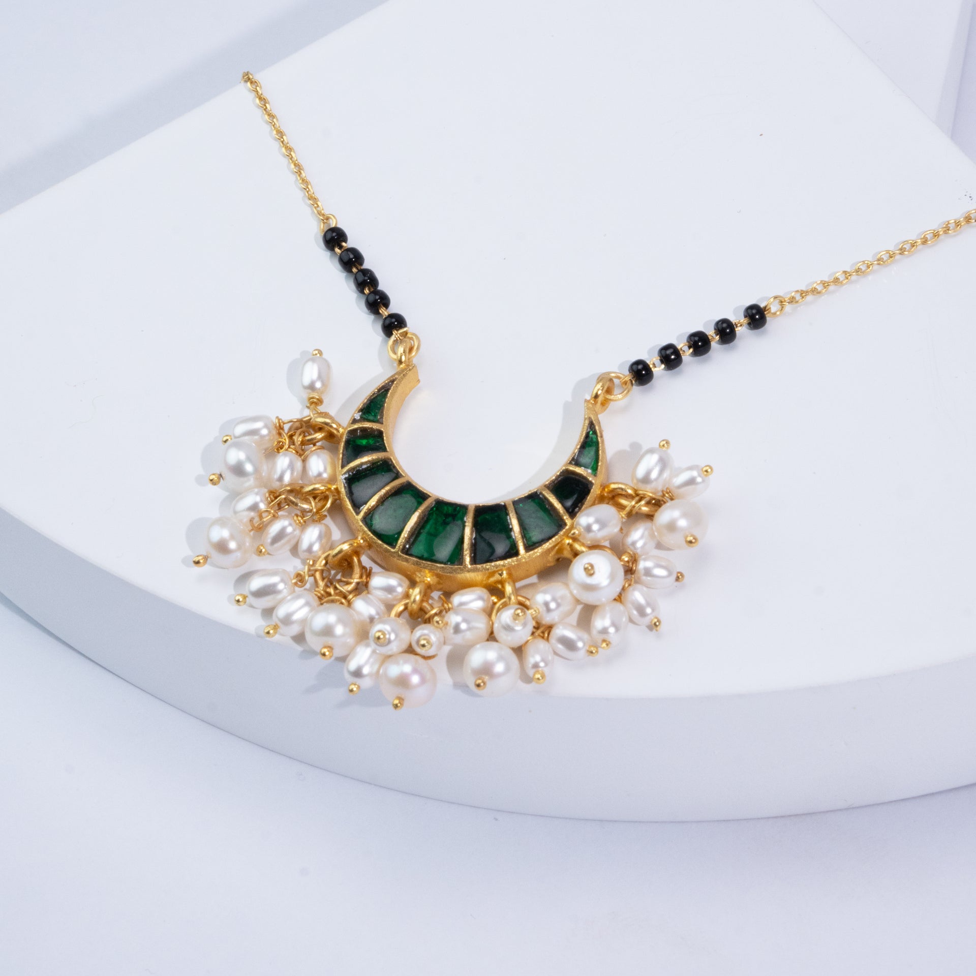 Emerald Grace 925 Silver Pearl Mangalsutra