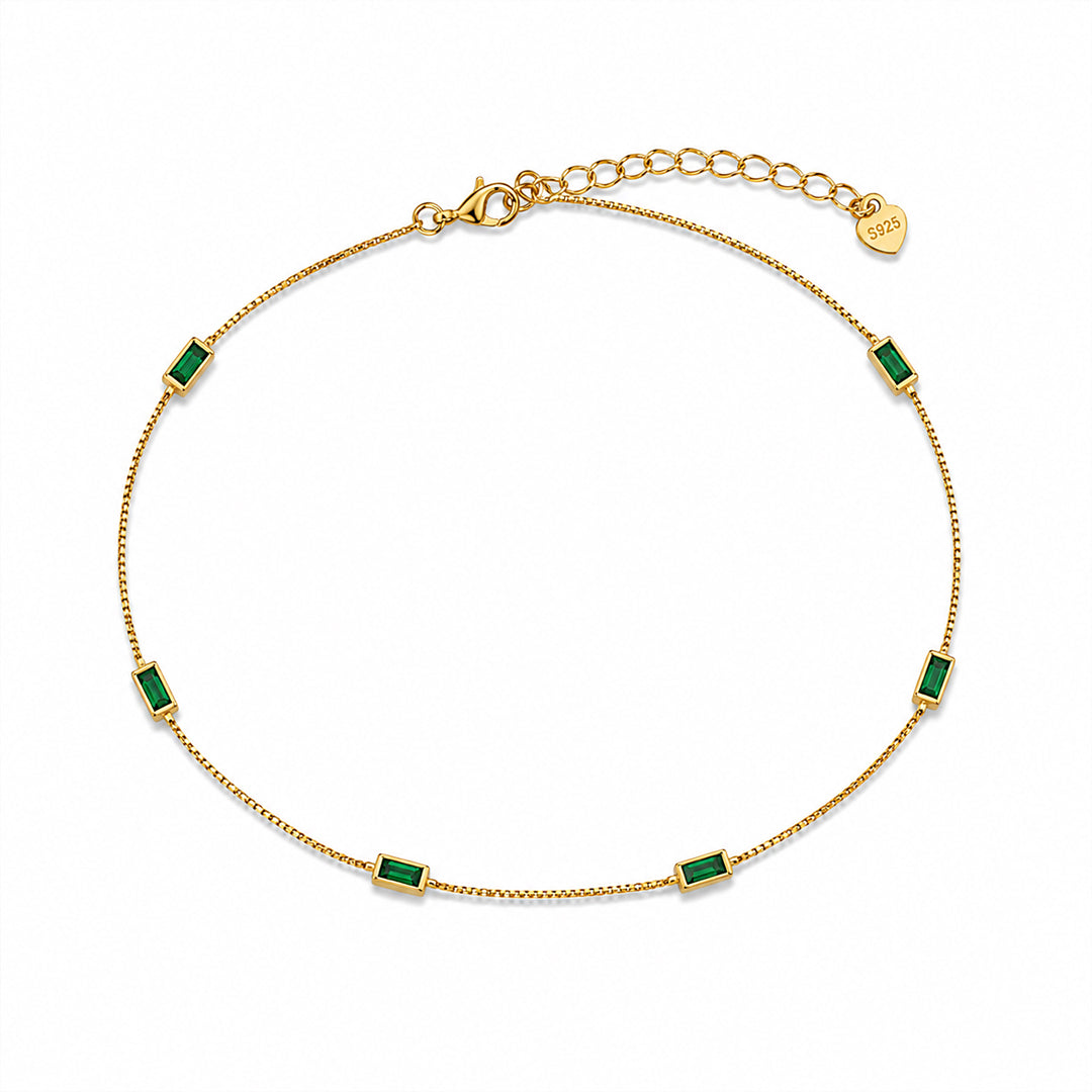 Emerald Line Anklet