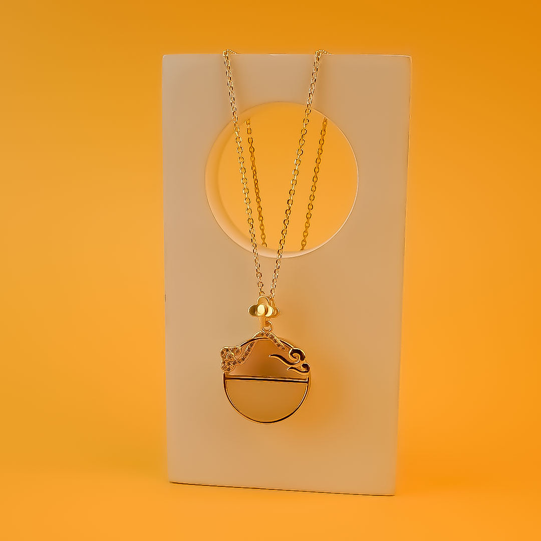 Half Circle Floral Necklace | 925 Silver