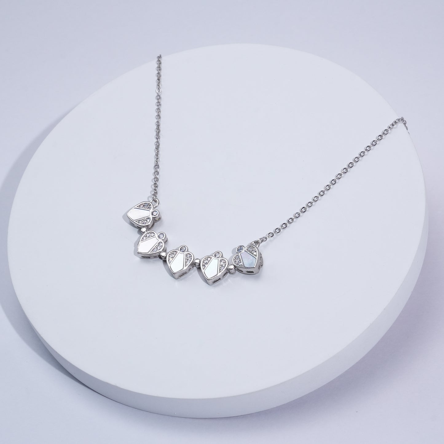 Heart Magnetic Multi-Wear Silver Necklace