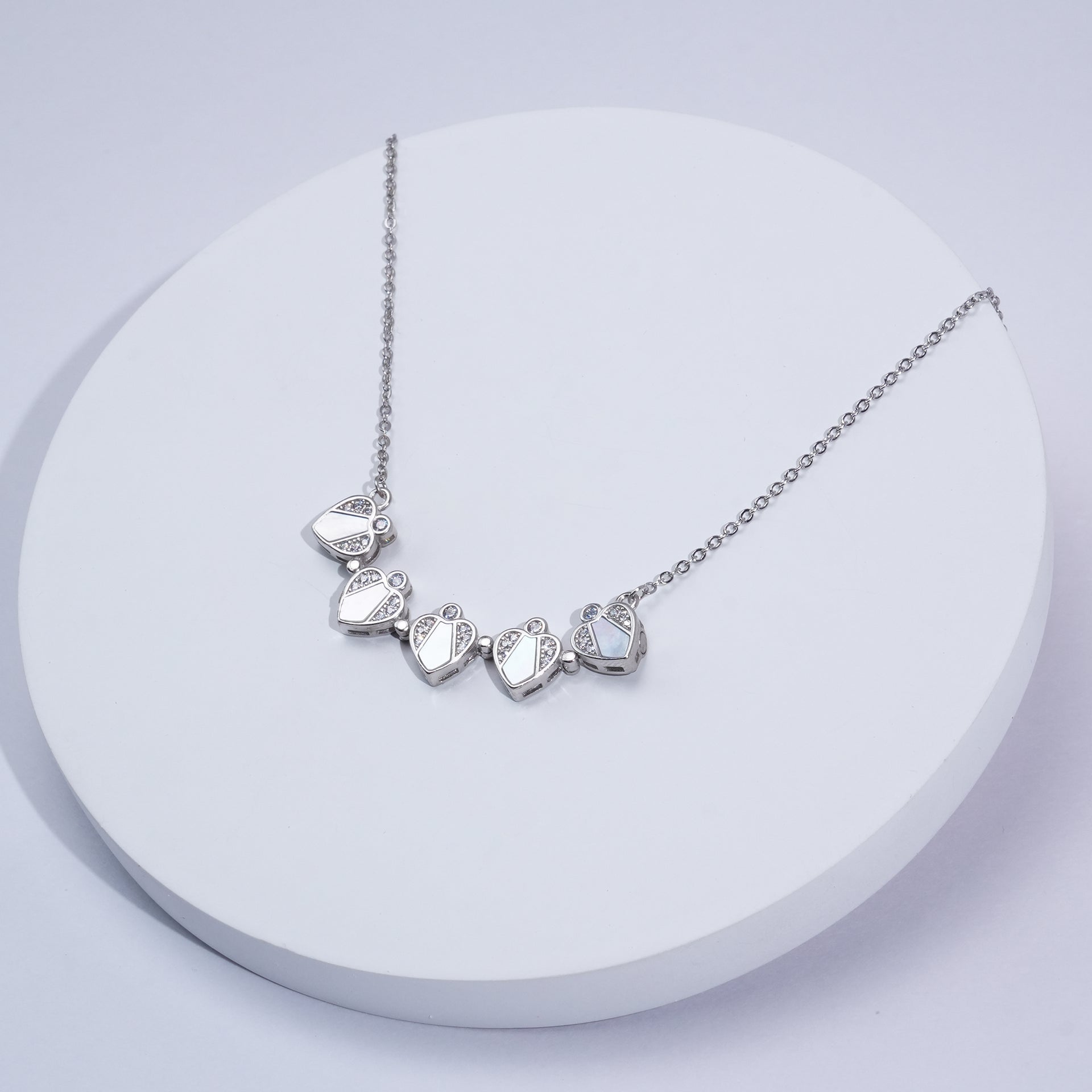Heart Magnetic Multi-Wear Silver Necklace