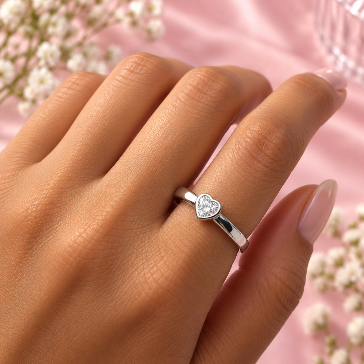 Love Couple Adjustable Band Ring