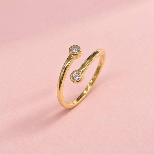 925 Silver Curve Adjustable Ring