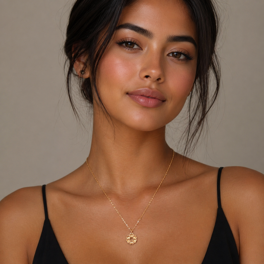 Rose Gold Love Cluster Necklace Pure 925 Silver