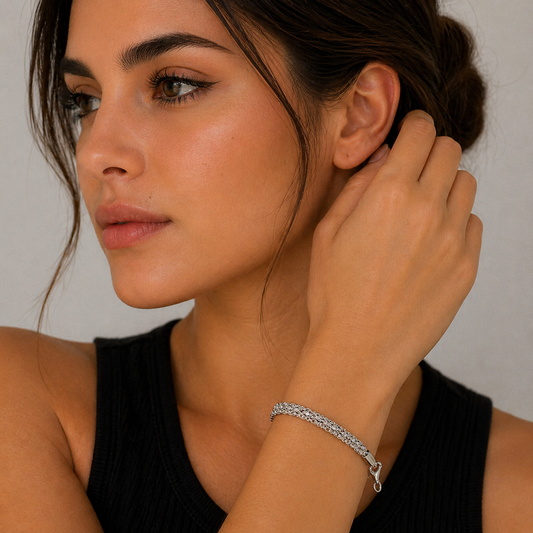 Luxe Multi-Strand 925 Silver Bracelet
