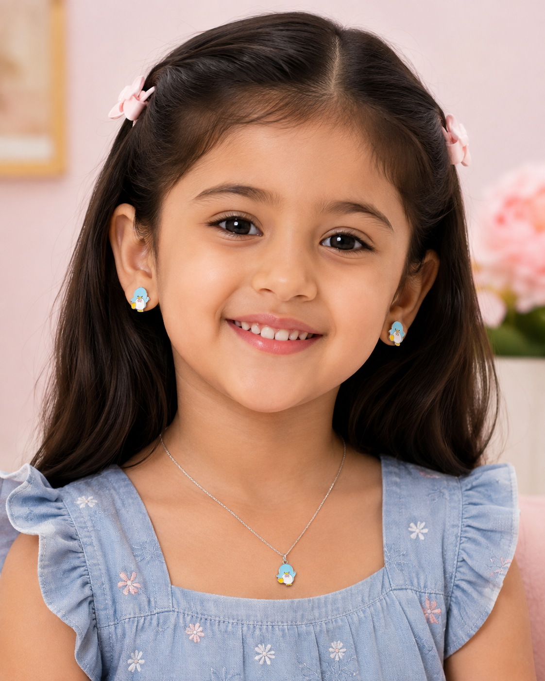 Product Name:
Kids Blue Penguin Enamel Earrings & Pendant Set (Pendant Only) – 925 Sterling Silver