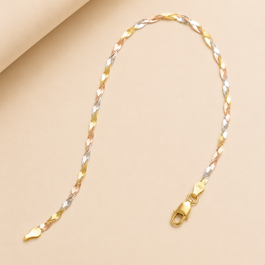 Italian Tricolor Designer Anklet (Single)
