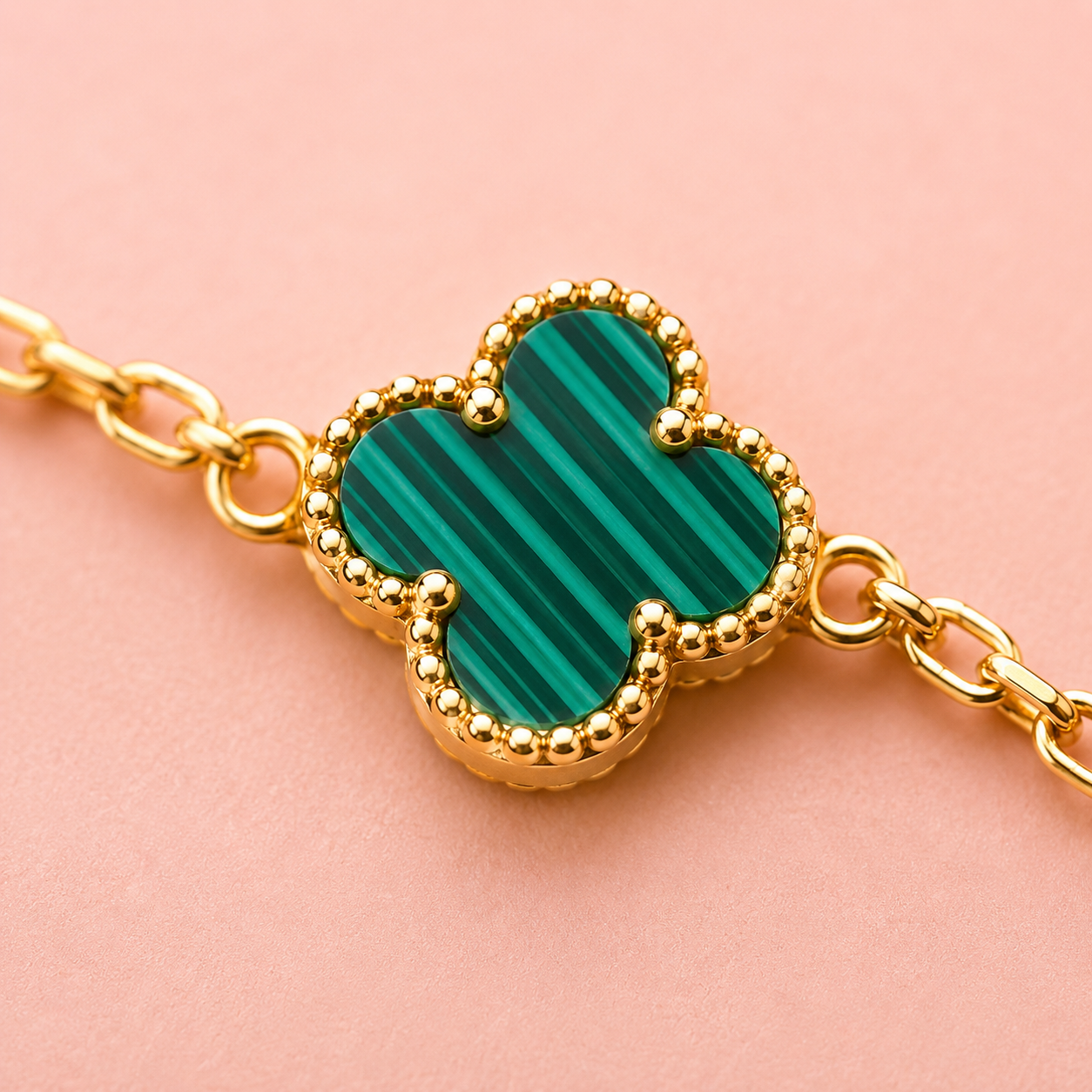 Emerald Clover 925 Sterling Silver Bracelet