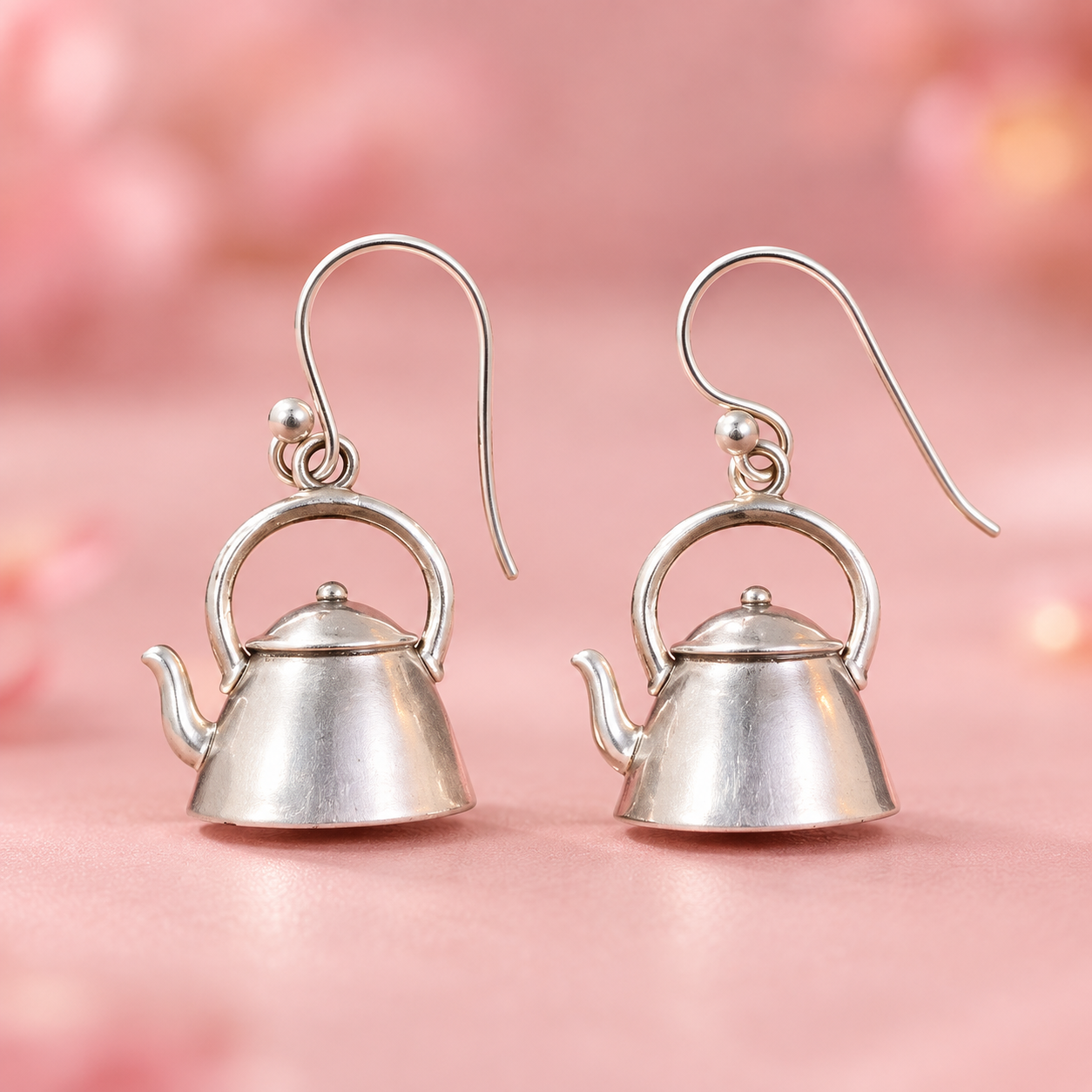Taravya 925 Silver Teapot Earrings