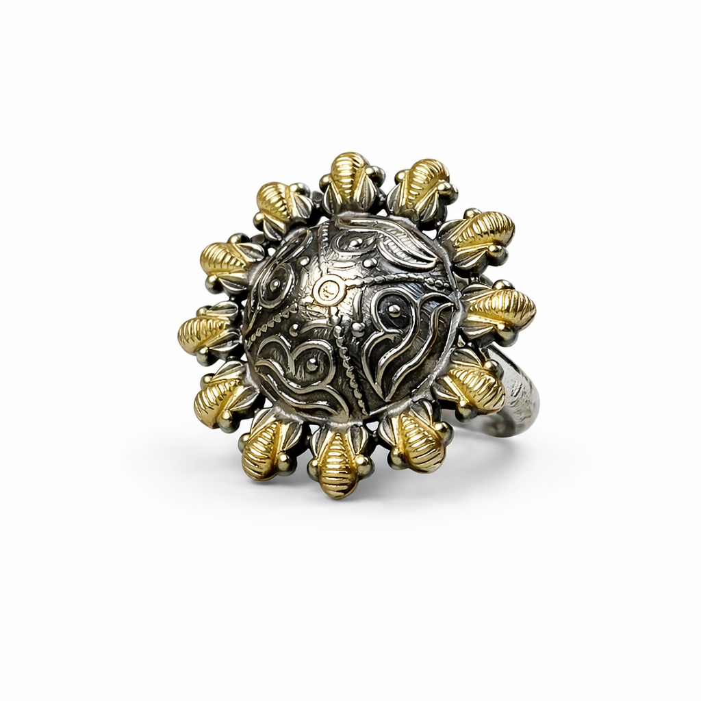 Sunburst Glow Adjustable Ring