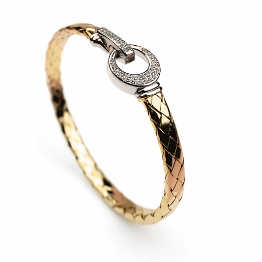 Golden Braided 925 Silver Bracelet