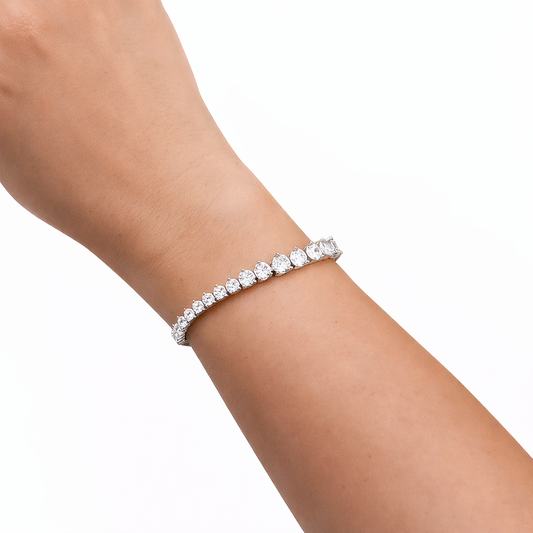 Luxe Bold Tennis 925 Silver Bracelet