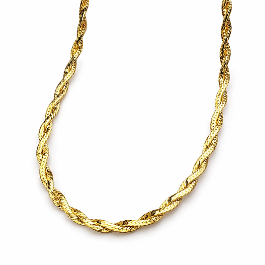 925 Golden Italian Dual Shine Chain