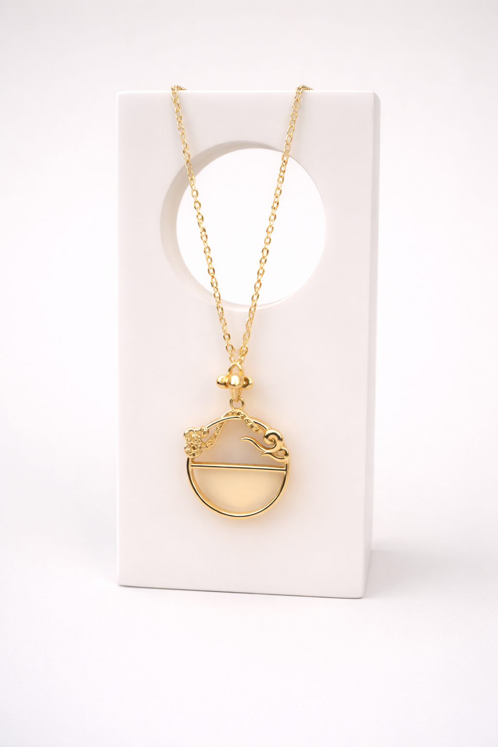 Half Circle Floral Necklace | 925 Silver