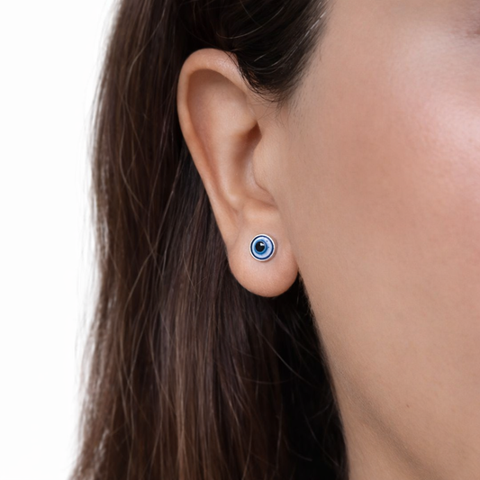 Evil Eye Mini Earrings Pure 925 Silver