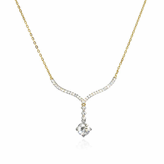 Starlit Drop Necklace Pure 925 Silver