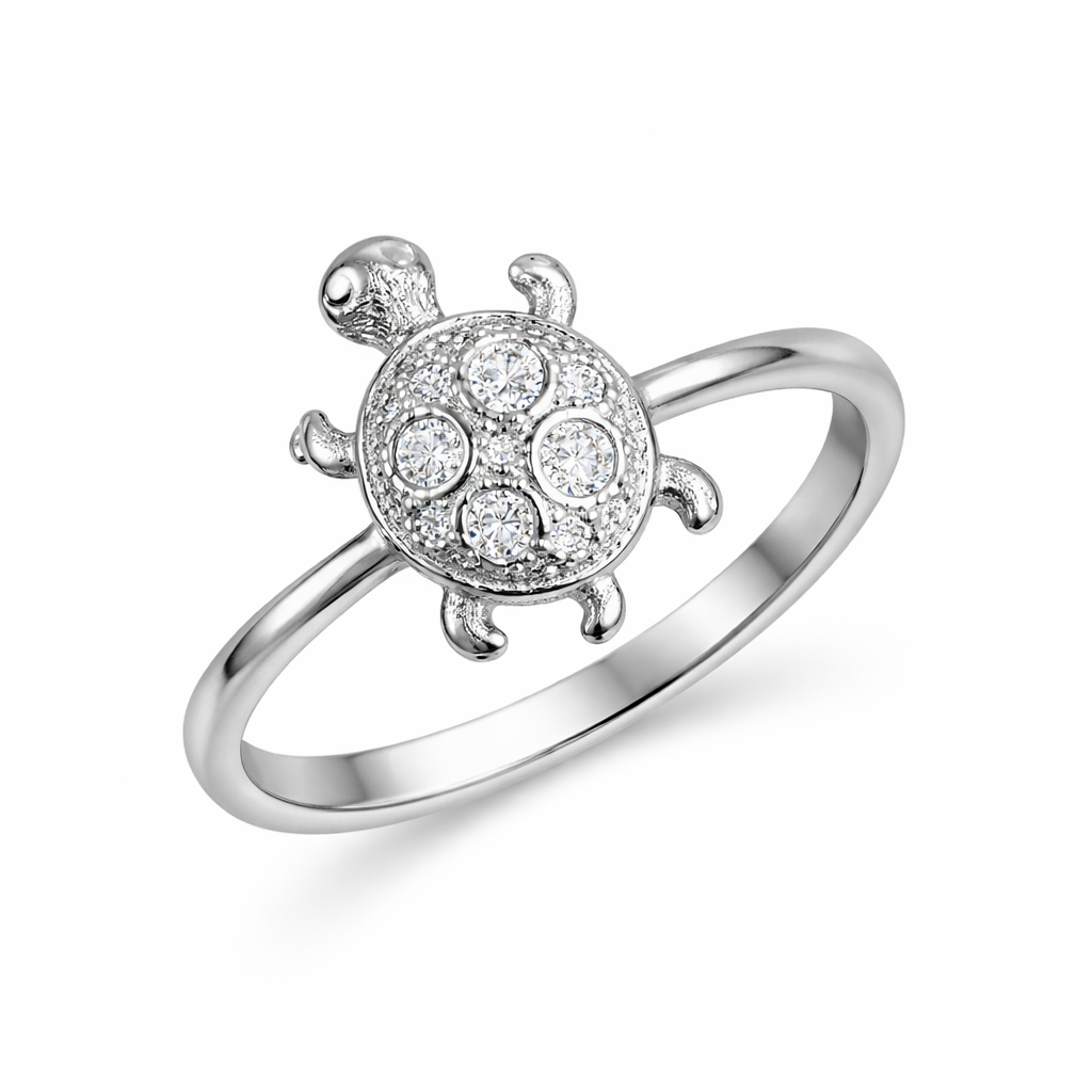 Turtle Spark Ring Pure 925 Silver