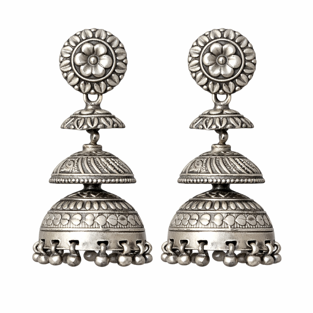 Saanjh Pure 925 Silver Jhumki