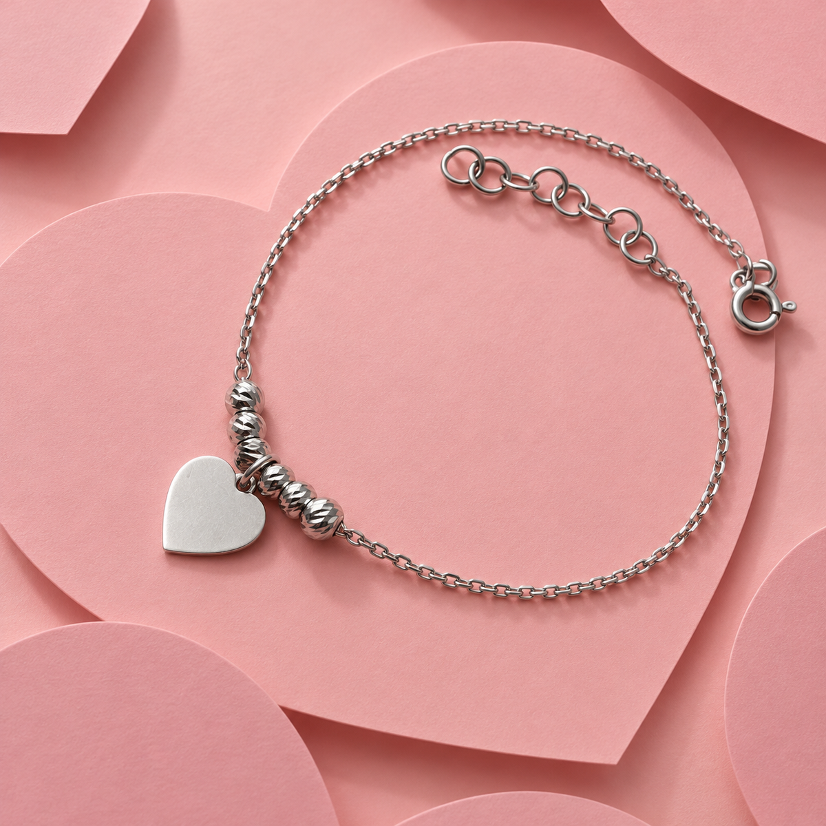 ✨ Taravya Heartbeat Charm 925 Silver Bracelet Taravya