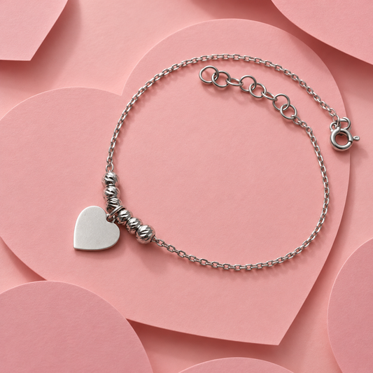 ✨ Taravya Heartbeat Charm 925 Silver Bracelet Taravya