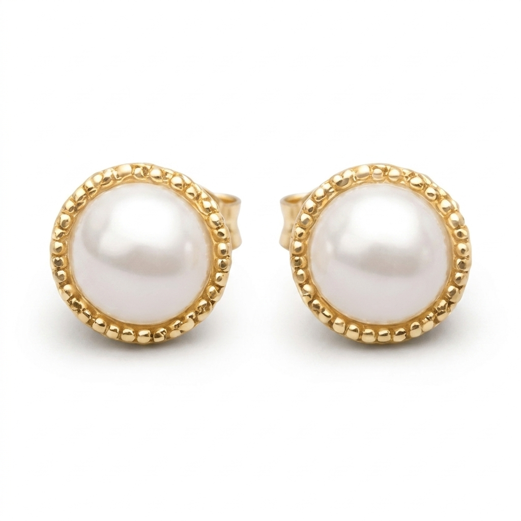 Golden Pearl Luxe Studs